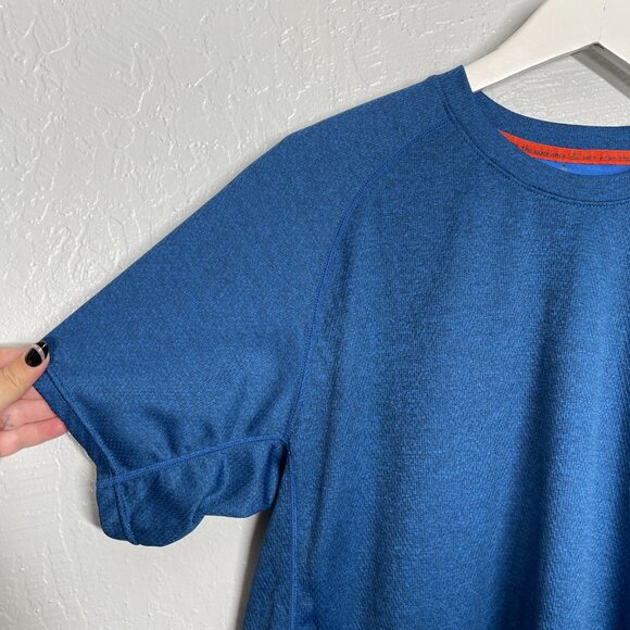Prana Men XL Blue Short sleeve Crew Shirt Technical Athletic Workout Outdoor - Picture 5 of 9